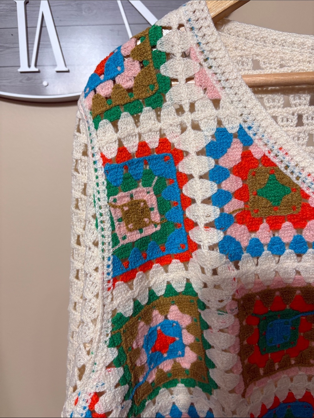 011 New Liv Los Angeles NWT Multicolor Crochet Cardigan - Picture 5 of 7